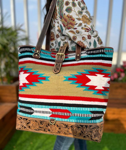 มาใหม่ล่าสุดTooled AztecหนังToteกระเป๋าผู้หญิงสไตล์ช้อปปิ้งกระเป๋าElegantสไตล์วินเทจอุปกรณ์เสริมที่สมบูรณ์แบบช้อปปิ้งกระเป๋าผู้หญิง - Product Image 3