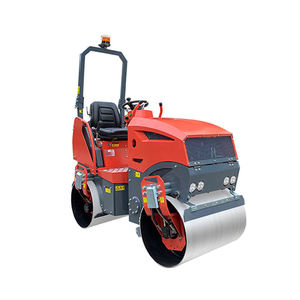 Compacteur vibrant à double tambour de 1 tonne, moteur diesel, entièrement hydraulique, pour la construction routière - Product Image 1