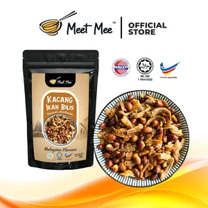 MEET MEE - Anchoas Fritas Halal - Bocadillo Salado de Kacang Ikan Bilis Seco - Product Image 1