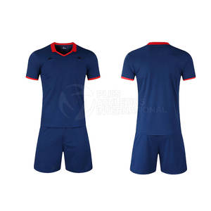 ชุดเสื้อฟุตบอลสองชิ้นผ้าแห้งเร็วระบายอากาศได้ชุดฝึกฟุตบอลสำหรับผู้ชายโลโก้คลับออกแบบได้ตามต้องการ - Product Image 1