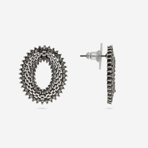 Geometric <b>Stud</b> <b>Earrings</b> for Party Gift Religious Occasions-Brass & Zinc Alloy with Pearl & Diamond Inlay - Product Image 4