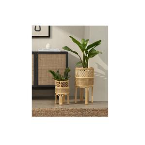 Best Selling Metal Bamboo Handmade Rattan <b>Large</b> Plant Pots Planters Indoor Outdoor Garden Tall Planter Pots Rattan <b>Basket</b> - Product Image 1