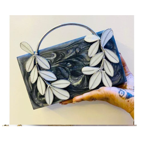 Bolsos de mano de diseñador rectangulares de acrílico negro, bolso de Metal para mujer, bolso de mano para mujer, Mini bolsos para mujer a precio de fábrica al por mayor - Product Image 3