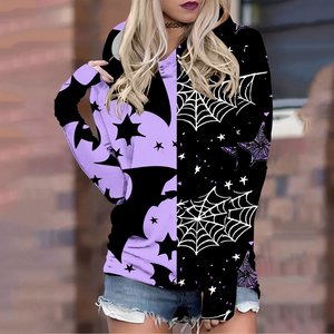 Sweat à capuche sport décontracté en molleton tissé surdimensionné pour femme avec logo graphique imprimé sur le devant, personnalisé, hiver, vente en gros, OEM - Product Image 3