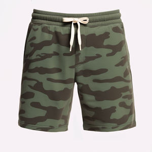 Pantalones Cortos Personalizados de Mezcla de Algodón Verde para Hombre, Gimnasio, Fitness, Casual, Ropa de Calle - Product Image 5