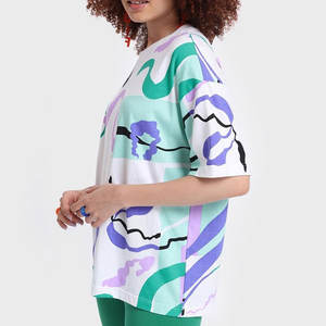 เสื้อยืดลำลองผู้หญิงสำหรับฤดูร้อน ผ้าฝ้าย 100% คุณภาพสูง ดีไซน์คอกลม แขนสั้น - Product Image 2