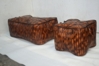 Canapé de massage Chesterfield de luxe moderne en cuir véritable de haute qualité, robuste et durable, marron, pour villa, école, salon, hôtel
