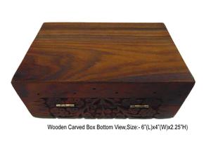 Wholesale Antique Hand Carved <b>Wooden</b> <b>Boxes</b> from India Authentic Vintage Indian Carved <b>Boxes</b> Home Storage Jewelry & Gifts - Product Image 5
