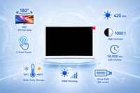 Module d'affichage LCD TFT IPS 7 pouces 800x480 haute luminosité avec interface TTL RGB 40 broches pour contrôle industriel ESP32 STM32