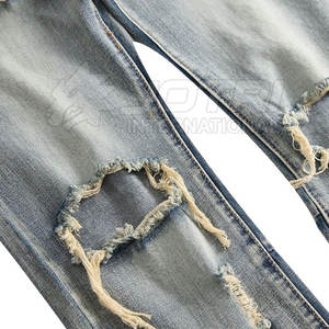 Pantalon déchiré décontracté pour Streetwear Pantalon déchiré à la mode pour les jeunes Jeans déchirés Pantalon déchiré taille haute à la mode - Product Image 6