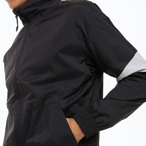 แจ็กเก็ตกันลมน้ำหนักเบากันลมเสื้อลำลองออกกำลังกายผ้าฝ้ายนุ่มมีฮู้ดสำหรับผู้ชายโลโก้ออกแบบเองได้ - Product Image 6