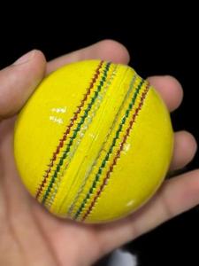 Hand-<b>Stitched</b> Cricket Ball Leather and Synthetic Hardball in Red/<b>Pink</b>/White for Match & Training - Product Image 4