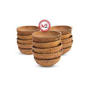 Bols ovales en coquille de noix de coco brute |   Bol à manger artisanal naturel |   Vaisselle durable en gros - Product Image 1