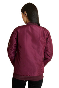 แจ็คเก็ตบอมเบอร์มีซิปสำหรับผู้หญิง, แจ็คเก็ตบอมเบอร์กันหนาวน้ำหนักเบามีคอตั้ง2026สำหรับฤดูหนาว - Product Image 4