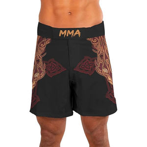 Pantalones Cortos de MMA de Cintura Alta Elástica, Estampado por Sublimación, Patrón Sólido, Transpirables, de Secado Rápido, Personalizables, Estilo Urbano - Product Image 4