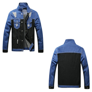 Chaquetas vaqueras de diseño personalizado de alta calidad para hombre, nueva chaqueta elegante para hombre, Chaquetas vaqueras de Color sólido para hombre a la venta - Product Image 5