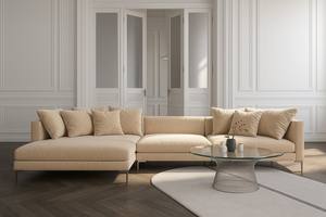 Rafael <b>Modern</b> Modular Sectional <b>Sofa</b> | Contemporary Upholstered <b>Sofa</b> | Custom Fabric or Leather Seating | designer couch - Product Image 3