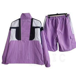 Ropa de calle con cremallera completa, conjuntos de dos piezas cortavientos para conjuntos de estilo de patrón personalizado para hombres - Product Image 2