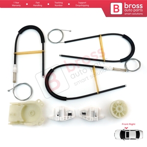 BWR883 Kit de réparation de lève-vitre porte avant droite pour Megane MK2 2002-2008 4/5 porte 8201010925 Bross pièces automobiles fabriquées en turquie - Product Image 6