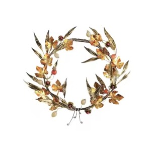 Multi Color Hand Painted Flower Metal <b>Wreath</b> Decorative Wall Hanging <b>Wreath</b> <b>for</b> Home Front <b>Door</b> Wall Decorative Metal <b>Wreath</b> - Product Image 5