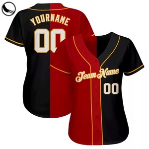 Camisetas de Béisbol y Sóftbol Personalizadas al por Mayor, Cuello en V, Uniformes Unisex, Transpirables, Antibacterianas, Protección UV, Nombre del Equipo - Product Image 5