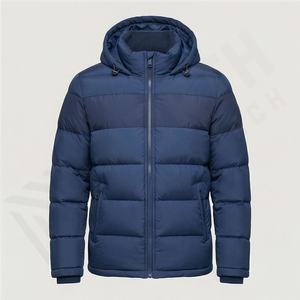 Parka matelassée légère à capuche, style formel, respirante et chaude, coupe ajustée, pour homme, hiver, thermique, emballage personnalisé, best-seller - Product Image 1