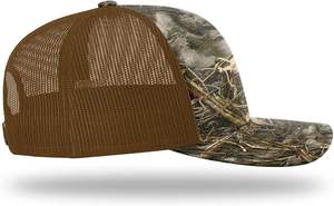 Casquettes de camionneur en maille à motif Realtree de haute qualité, avec dos en maille, effet vieilli, motif Bottomland, vente en gros, casquettes de camionneur à 6 panneaux en maille - Product Image 2