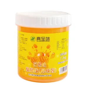 1.2Kg Nouvelles saveurs de fruits Mangue Popping Boba Balls Perles éclatant Boba 12 mois de fournisseurs chinois pour les ingrédients du thé à bulles