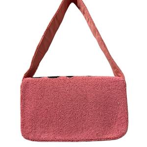 Handmade Pink Beaded Handbag with Artistic Pattern <b>Unique</b> Colorful Purse for Women Creative Fashion Accessory Summer Gift <b>Idea</b> - Product Image 2