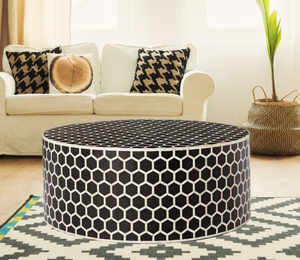 Table d'appoint en bois de haute qualité, style Art déco, incrustations d'os, meubles anciens faits à la main pour le salon, bureau, Inde, Zehra Industries - Product Image 4