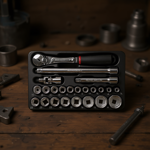 Usag 23-Piece <b>Ratchet</b> Set with Polygonal <b>Sockets</b> and Inserts for <b>Socket</b> Product Use - Product Image 3