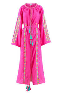 Robe longue à manches longues brodée pour femmes, nouvelle collection - Product Image 2