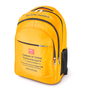 Zaino Promozionale Personalizzato da 14 Pollici in Citrino con Accessori per Branding Personalizzato - Product Image 2