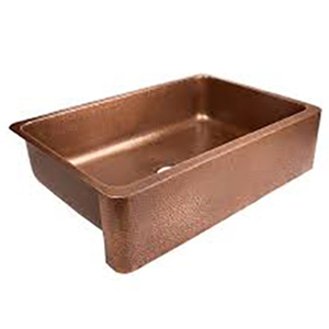 Fregadero de cocina de cobre Rectangular martillado de estilo moderno Fregadero de diseñador de metal de la mejor calidad de cobre - Product Image 4