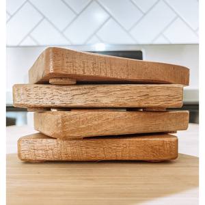 <b>Coaster</b> Size Wood Acacia Wood Handcrafted Square Cup <b>Coasters</b> <b>Set</b> for Home <b>and</b> Office Decoration From SCi - Product Image 6