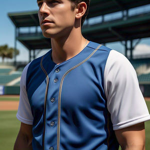 Camiseta de béisbol con impresión digital por sublimación personalizada, camisetas de béisbol transpirables cosidas, uniforme de béisbol de poliéster 100% - Product Image 3