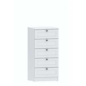 Juego de Dormitorio Infantil Terra 5 de Diseño Moderno en Madera con 5 Cajones y Paneles de Melamina en Blanco - Product Image 6