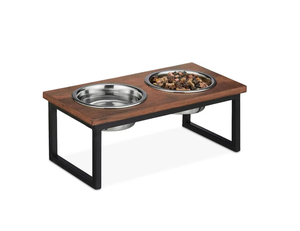 Cuencos de alimentación para perros de acero inoxidable de alta calidad con estilo superventas, soporte de madera maciza, cuencos de agua antideslizantes ecológicos para comida de mascotas - Product Image 6