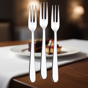 Juego de 3 Tenedores para Postre GOURMET de Acero Inoxidable Cromado Pulido FF5PN0338 15.3cm para las Exigencias Culinarias de Abert - Product Image 3