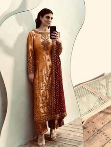 TENNECY Girls' Fancy Jimmy Silk Embroidery Sequin Work Top & Bottom with Dupatta in <b>Wine</b> Color - Product Image 3