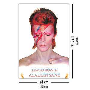 David Bowie Modern <b>Poster</b> Aladdin Sane Wall Art on Black Frame Made of Paper - Product Image 4