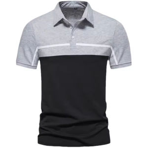 Polo de hombre de alta calidad de talla grande con logotipo personalizado al por mayor, camisetas de manga corta informales de negocios europeas y americanas - Product Image 3