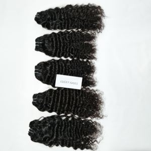 Paquetes de cabello humano virgen crudo Cutícula sin procesar alineada 100% Extensiones de cabello humano de templo indio - Product Image 3