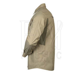 Poches utilitaires et tissu durable T-shirts cargo 100% coton T-shirt d'extérieur pour homme avec marque privée - Product Image 6