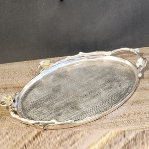 Bandejas de Servicio Decorativas de Metal de Aluminio de Tamaño Personalizado, Hechas a Mano, Ecológicas, para el Hogar, Comedor, Hotel, Ramadán - Product Image 1