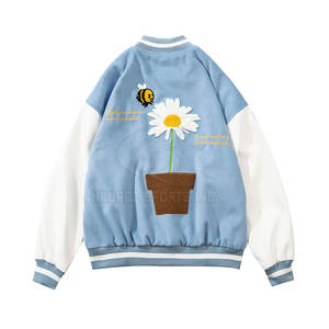 Couleur personnalisée Léger Hommes High Street Style Coupe-Vent Letterman Veste d'Hiver avec Col Montant Logo Avant Qualité Premium - Product Image 2