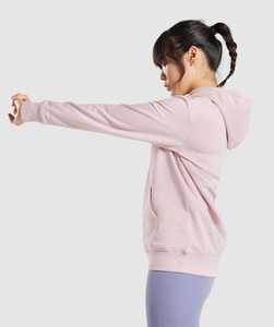 Sweat-shirt à capuche personnalisé rose pastel pour femme, en molleton doux, à manches longues, confortable, avec poche kangourou sur le devant, décontracté, pour tous les jours - Product Image 3