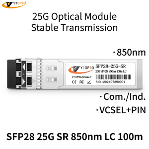 Toptan Yüksek Talep Gören Hemen Gönderilebilir 25G SFP28 85nm <span class=keywords><strong>SR</strong></span> 100M 300m LC Fiber Optik Alıcı-Verici Modülü MMF, Şimdi Gönderime Hazır - Product Image 2