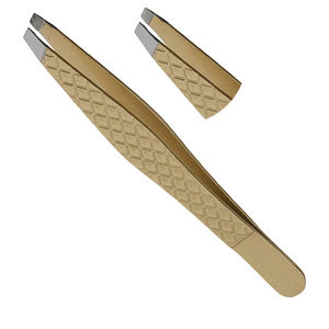 Pinces à épiler inclinées de haute qualité pour l'épilation, pinces à épiler pour l'épilation au fil avec poignée imprimée confortable - Product Image 5