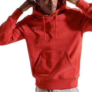 Sudaderas con capucha de hombre de gran tamaño con estampado liso y relieve unisex, ropa de calle chándal con logotipo personalizado - Product Image 2